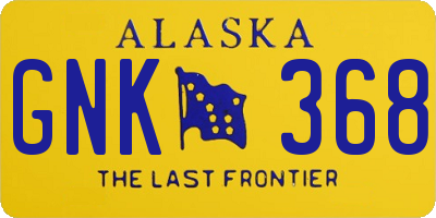 AK license plate GNK368