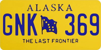 AK license plate GNK369