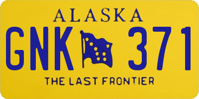 AK license plate GNK371