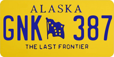 AK license plate GNK387