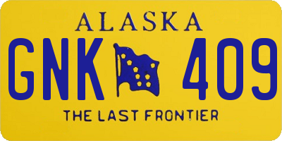 AK license plate GNK409
