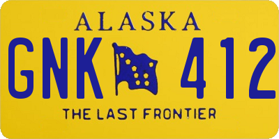 AK license plate GNK412