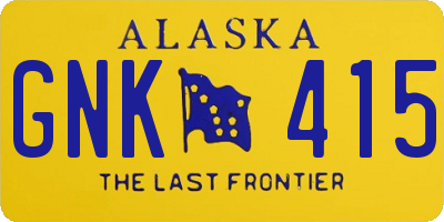 AK license plate GNK415