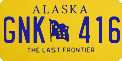 AK license plate GNK416
