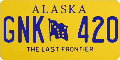 AK license plate GNK420