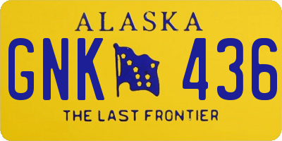 AK license plate GNK436