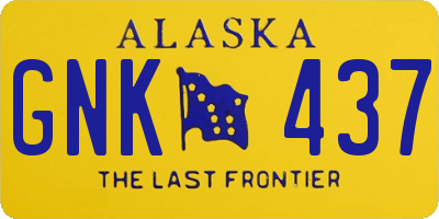 AK license plate GNK437