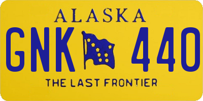 AK license plate GNK440