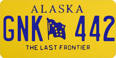 AK license plate GNK442