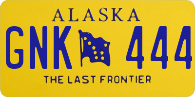 AK license plate GNK444