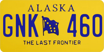 AK license plate GNK460