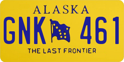AK license plate GNK461