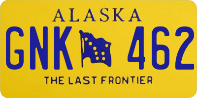 AK license plate GNK462
