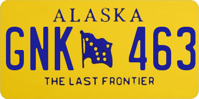 AK license plate GNK463