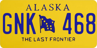 AK license plate GNK468