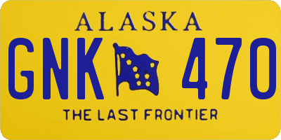AK license plate GNK470