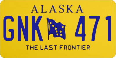 AK license plate GNK471