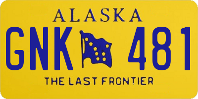AK license plate GNK481