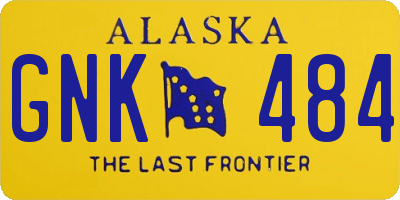 AK license plate GNK484