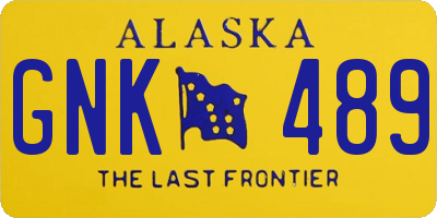 AK license plate GNK489