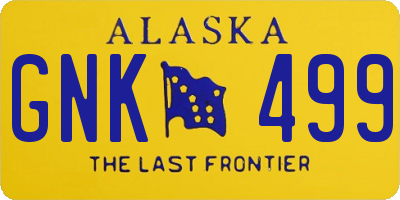 AK license plate GNK499