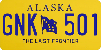 AK license plate GNK501