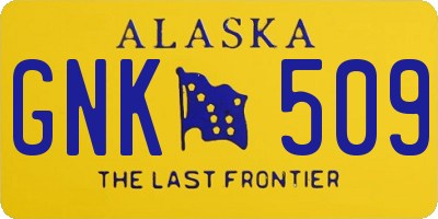 AK license plate GNK509