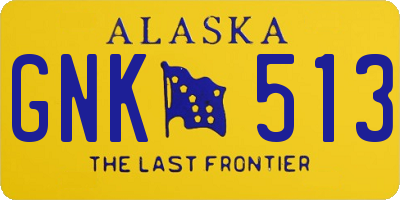 AK license plate GNK513