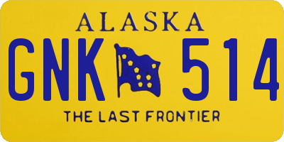 AK license plate GNK514
