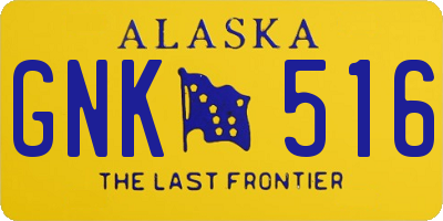 AK license plate GNK516