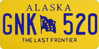 AK license plate GNK520