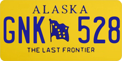 AK license plate GNK528