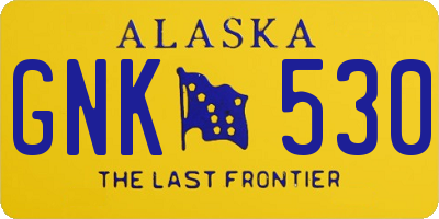 AK license plate GNK530