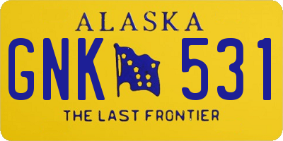 AK license plate GNK531