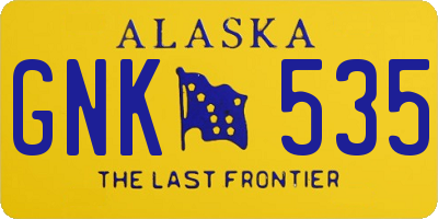 AK license plate GNK535