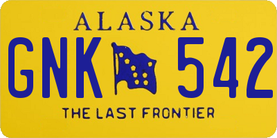 AK license plate GNK542