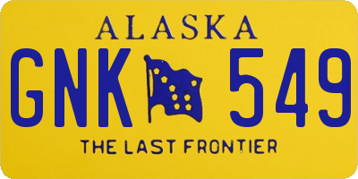 AK license plate GNK549