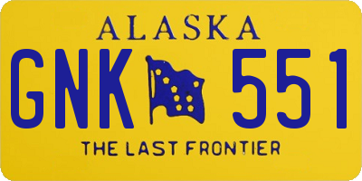 AK license plate GNK551