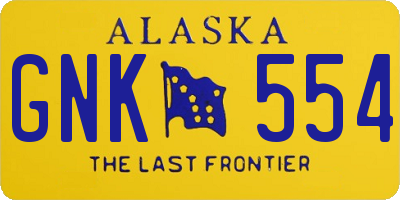 AK license plate GNK554