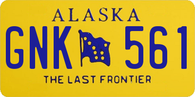 AK license plate GNK561