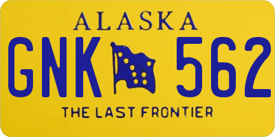 AK license plate GNK562