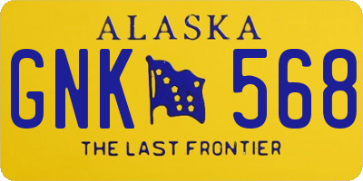 AK license plate GNK568