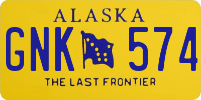 AK license plate GNK574