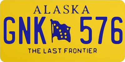 AK license plate GNK576