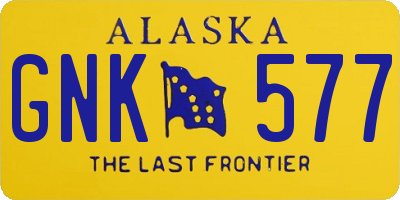 AK license plate GNK577