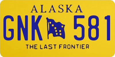 AK license plate GNK581