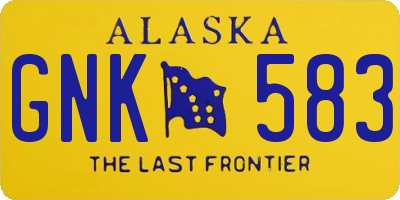 AK license plate GNK583