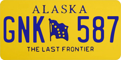 AK license plate GNK587