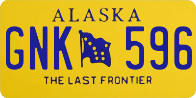 AK license plate GNK596