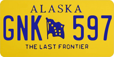 AK license plate GNK597